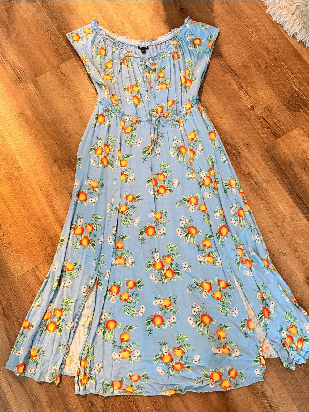 torrid Light Blue Maxi Dress with 🍑 Print